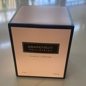 Pottery Barn Grapefruit Candle in Black and Cream